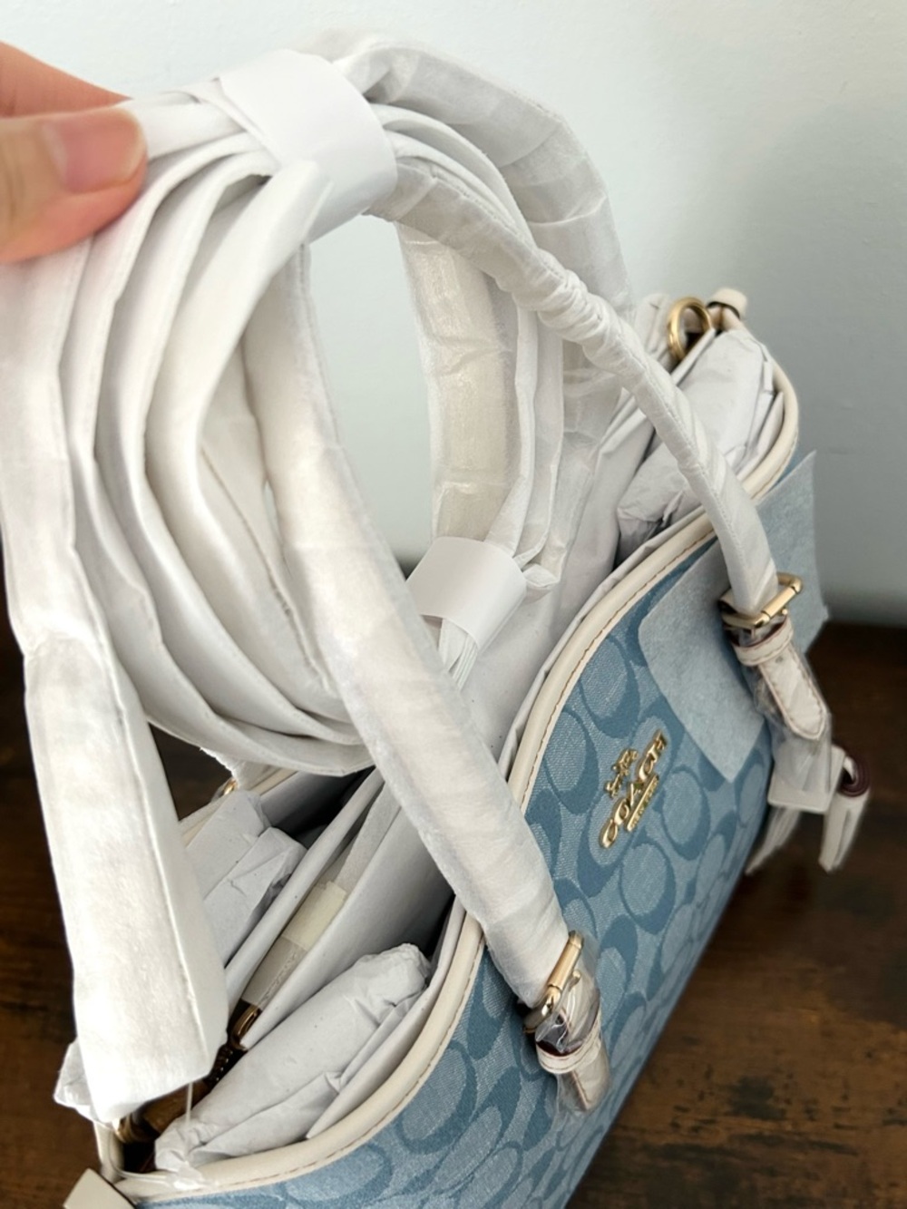 Coach Mollie Tote Bag 25 In Signature Chambray - Picture 3 of 11